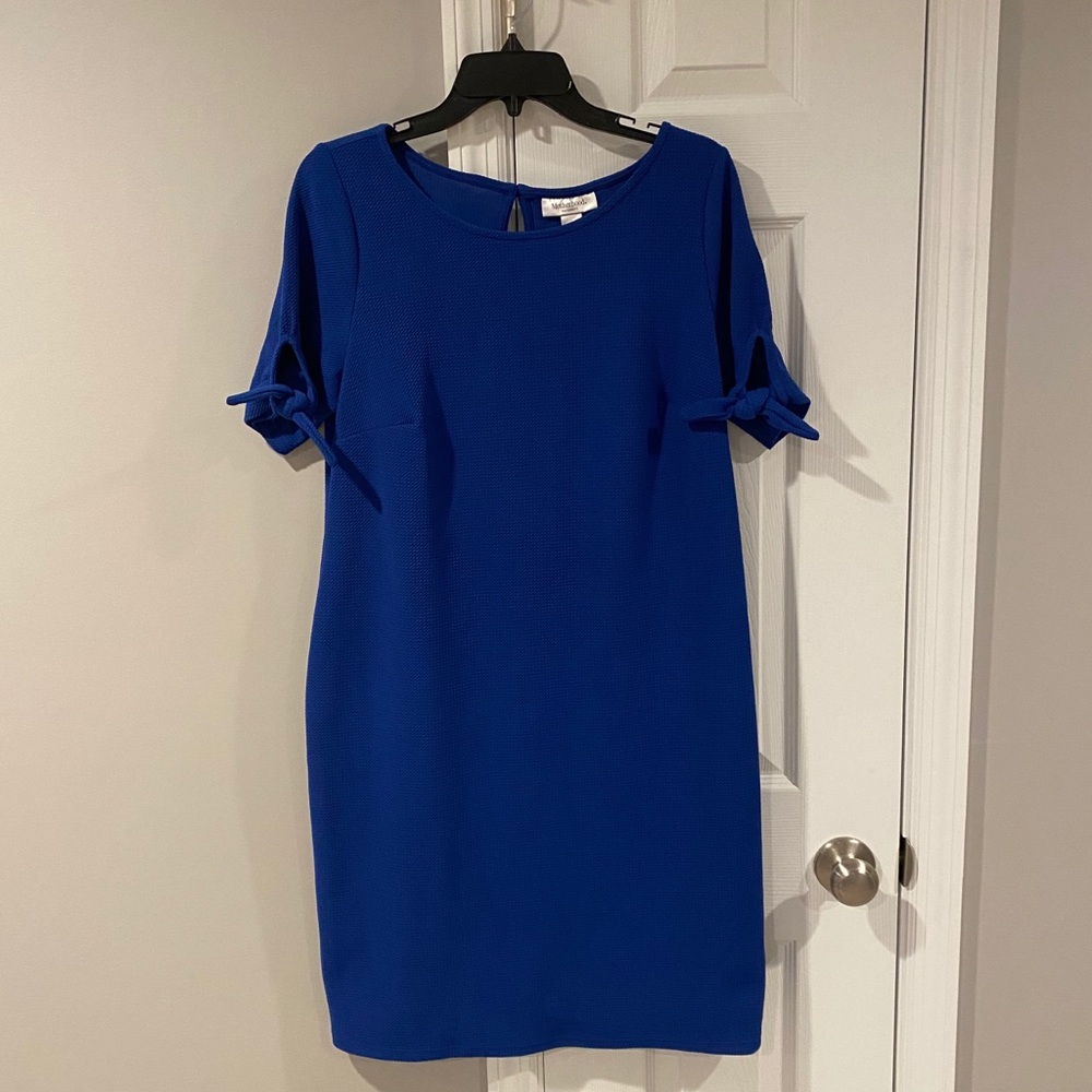 Motherhood Maternity Elbow-Sleeve Textured Dress